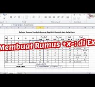 Rumus Excel Tambah Kali Bagi Kurang